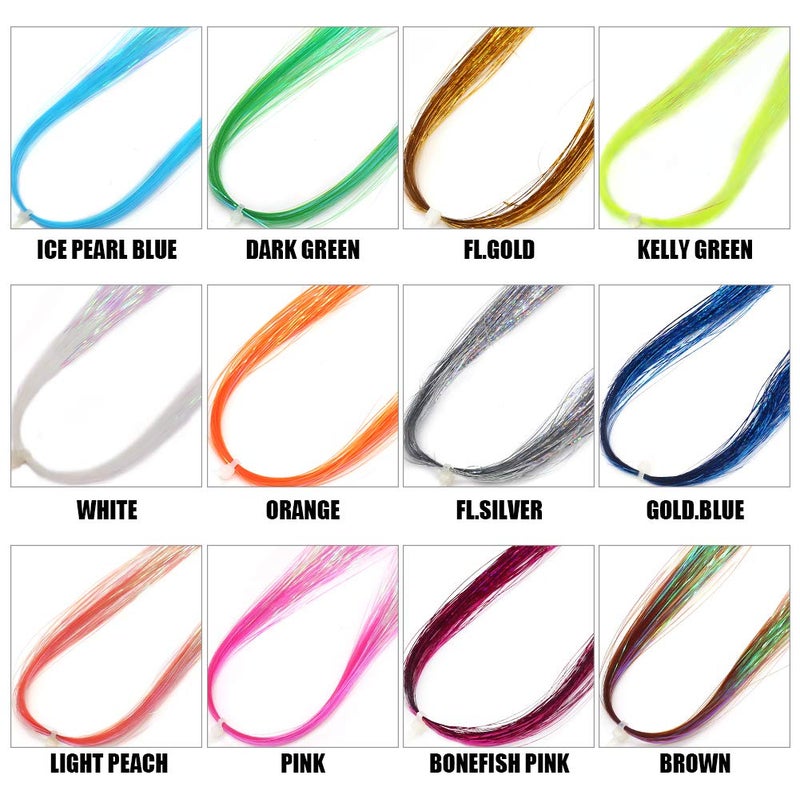 XFISHMAN Fly Tying Materials 24 Colors Krystal Flash Ripple Flashabou Flies Fishing Lure Making Supplie - Image 3